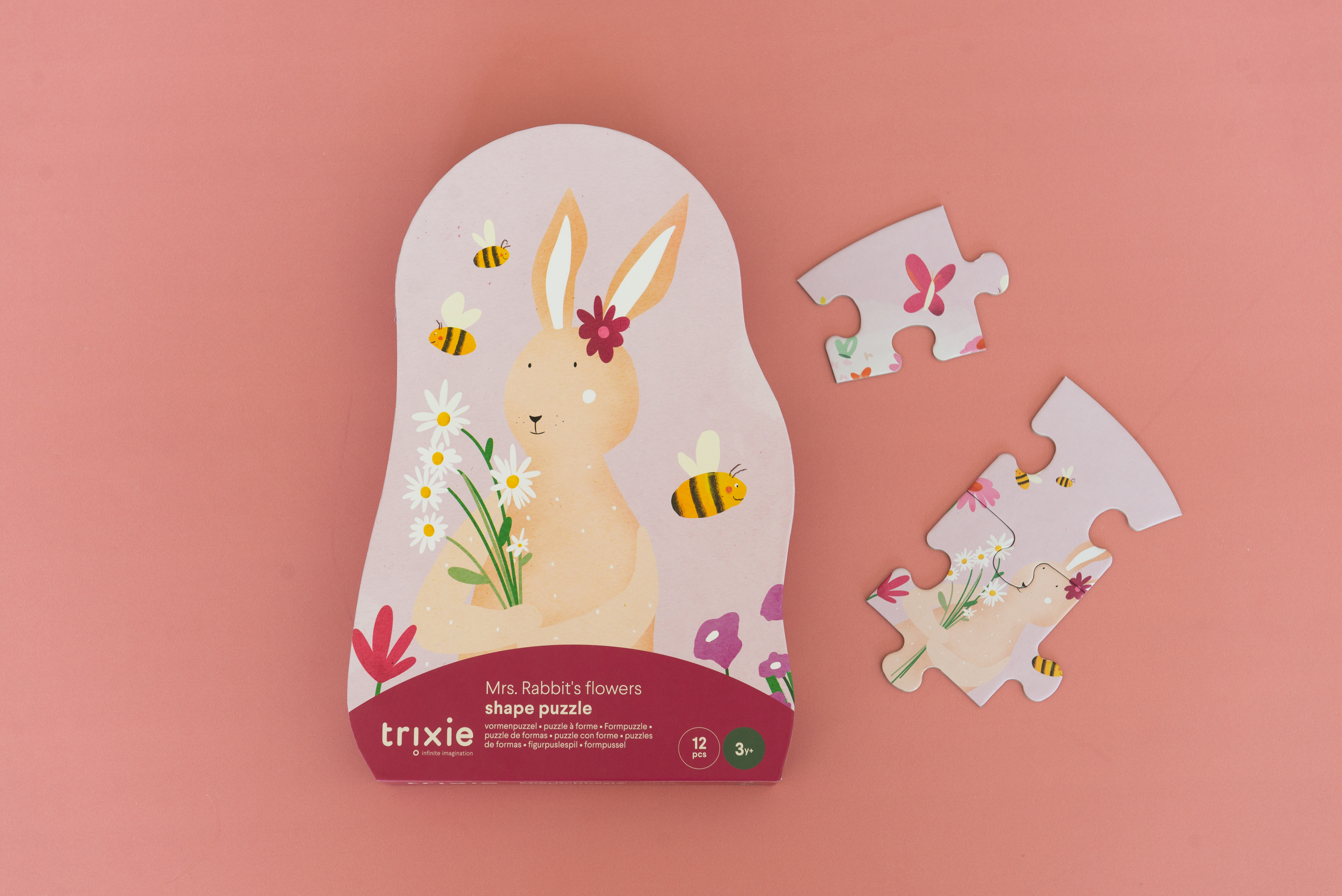Formpuzzle - Mrs. Rabbit's Blumen - 12 Teile